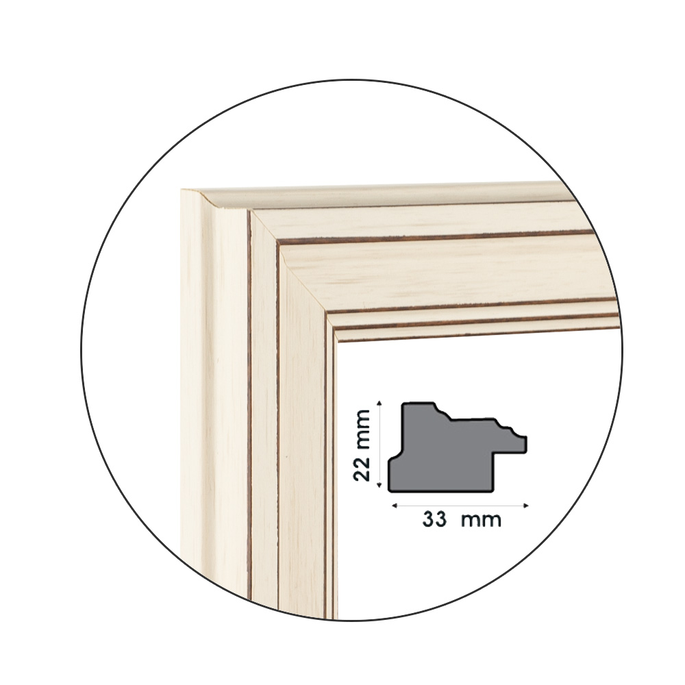 Ramă pentru puzzle "Streaks" - până la 1000 piese / Albă
